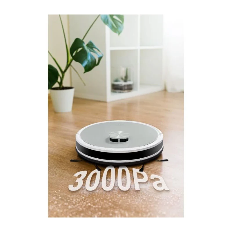 Medion X21 Sw - Robot Aspirateur Laveur Avec Station De Vidange - Navigation Laser - Puissance 3000 Pa Medion