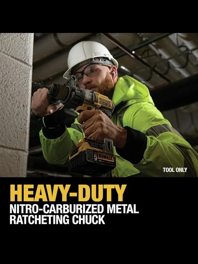 DEWALT 20V MAX XR Hammer Drill, Brushless, 3-Speed, Tool Only (DCD996B), Battery Powered, Yellow/Black