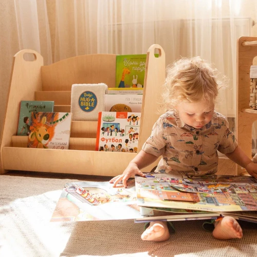 Bibliothèque enfant - Rangement livres chambre enfant Montessori 1-5 ans