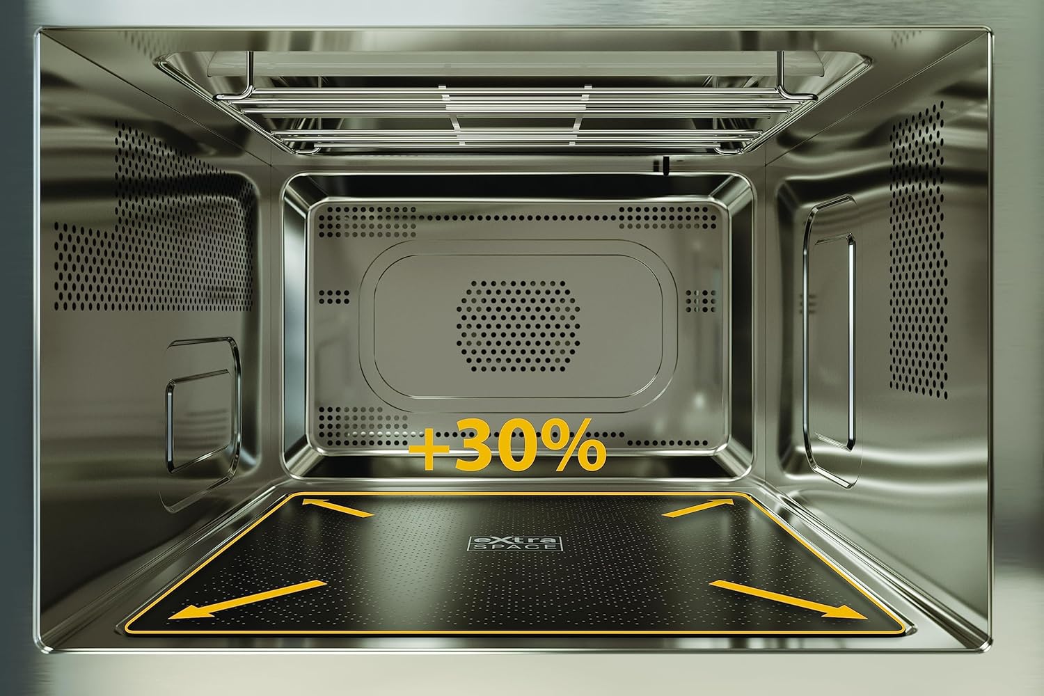 Bauknecht MF 255 B - Micro-ondes extra espace - Sans plateau tournant - My Menu - Programmes spéciaux - Cuisson à vapeur avec récipient de cuisson à la vapeur - Air chaud - Barbecue à quartz -