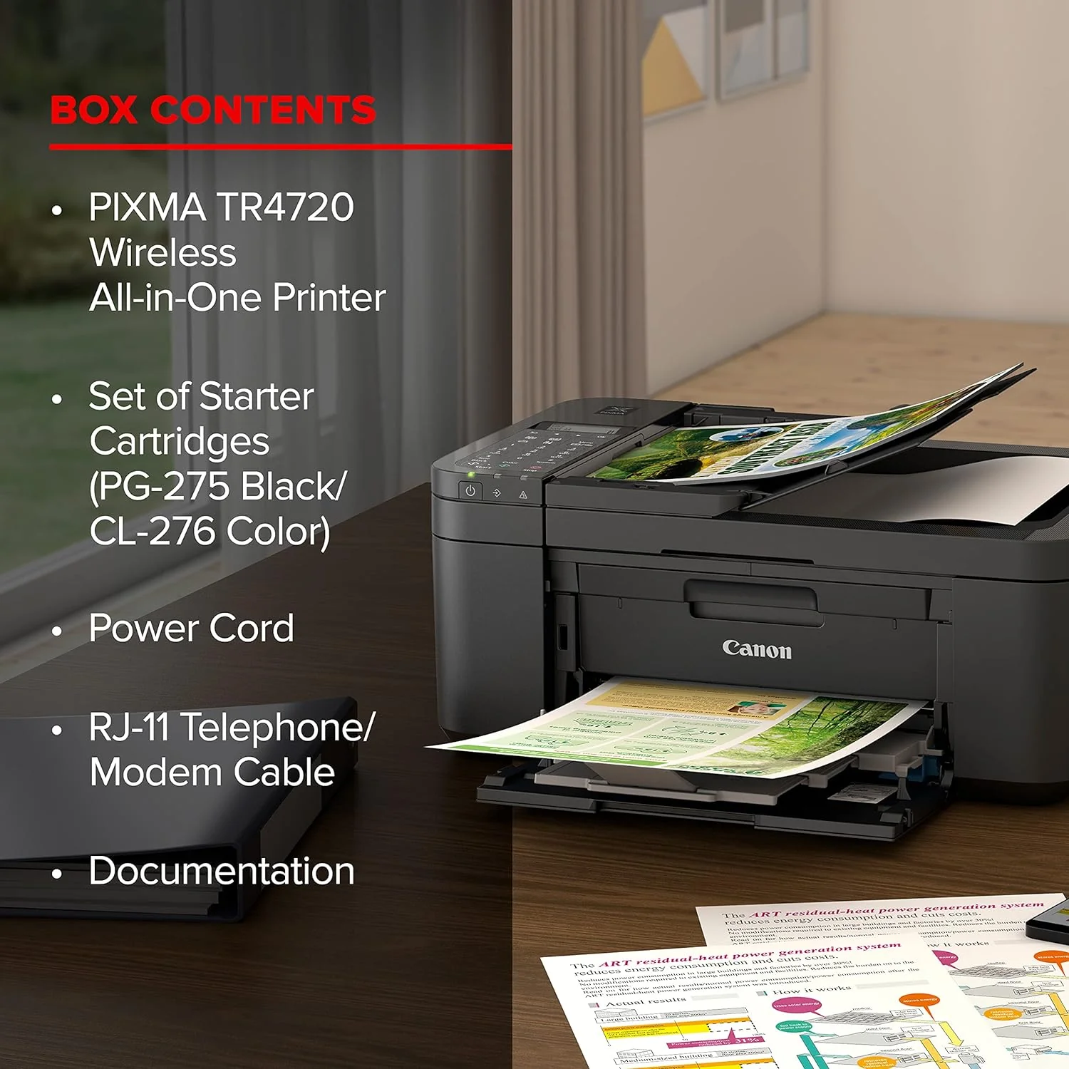 Canon PIXMA TR8620a - All-in-One Printer Home Office|Copier|Scanner|Fax|Auto Document Feeder | Photo, Document | Airprint (R), Android, Black, Works with Alexa