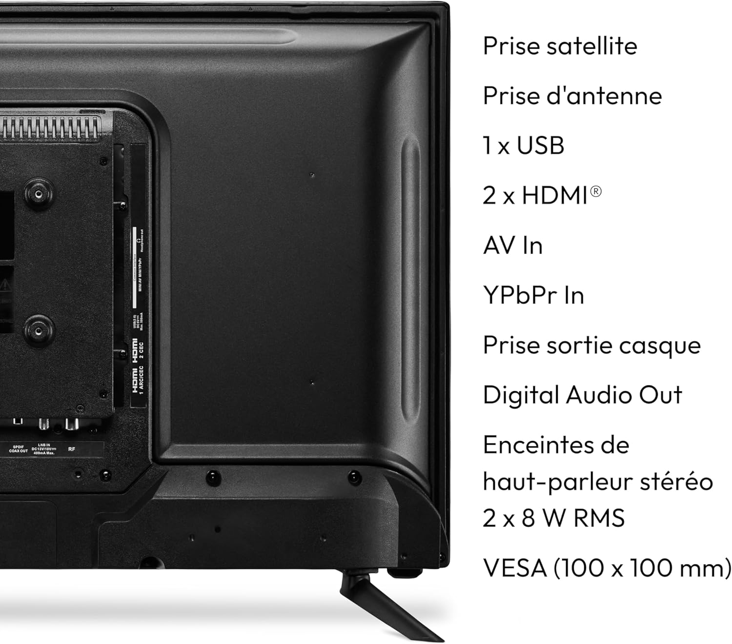 MEDION E14080 (MD 30224) Téléviseur Full HD 100,3 cm (40 Pouces) (Lecteur DVD intégré, récepteur Triple Tuner DVB-T2 DVB-C DVB-S2, 2 x HDMI, VGA, USB, Mediaplayer, CI+)