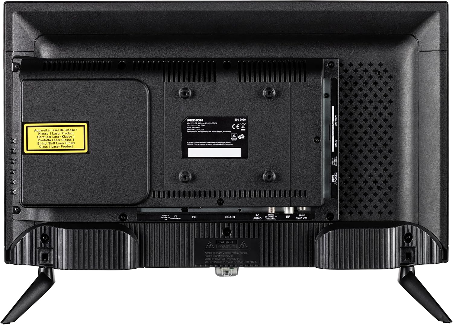 MEDION E14080 (MD 30224) Téléviseur Full HD 100,3 cm (40 Pouces) (Lecteur DVD intégré, récepteur Triple Tuner DVB-T2 DVB-C DVB-S2, 2 x HDMI, VGA, USB, Mediaplayer, CI+)