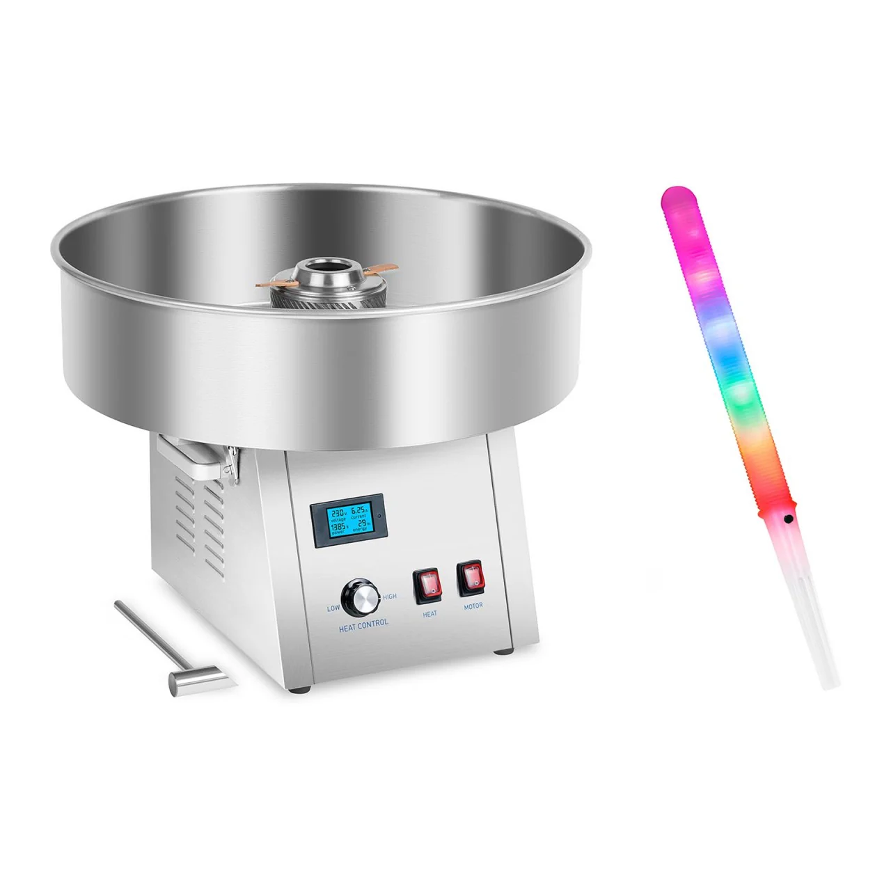 Kit machine barbe à papa avec btonnets 62 cm 1 500 watts 14_0002111