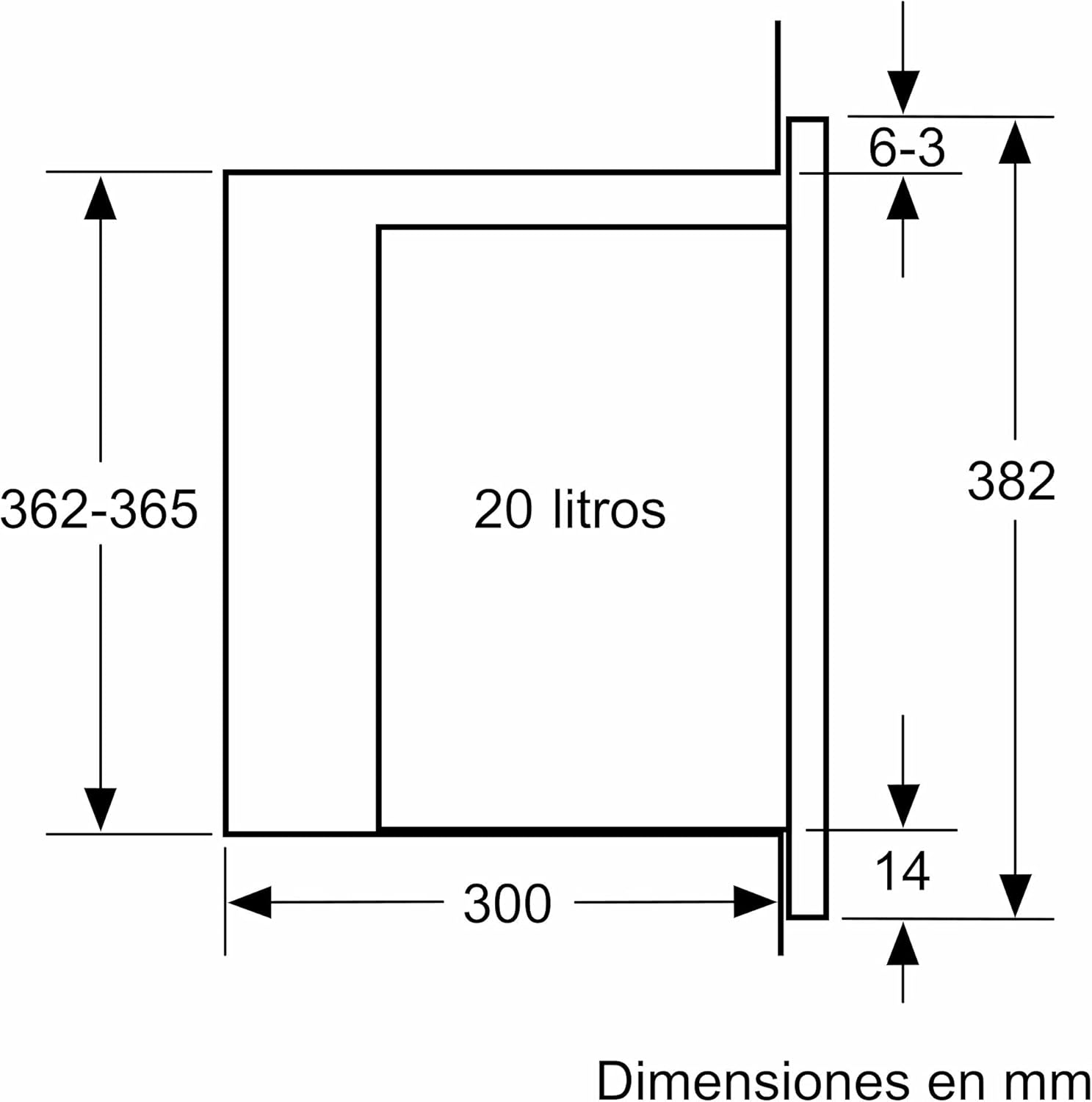 Bosch BEL523MS0 Série 4 - Micro-ondes intégrable - 60 x 38 cm - 5 puissances - 20L - Inox