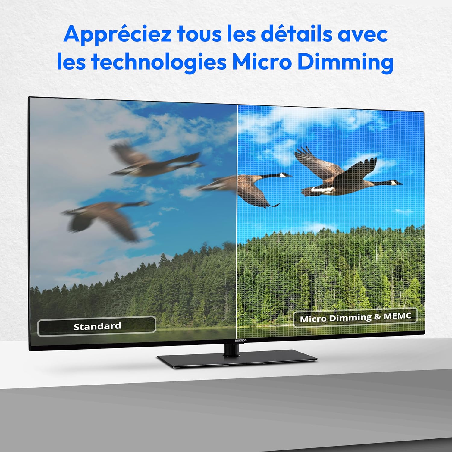 MEDION X14370 (MD 30706) 108 cm (43 Zoll) Fernseher (Smart TV, 4K Ultra HD, Dolby Vision HDR, Dolby Atmos, Netflix, Prime Video, MEMC, Micro Dimming, Bluetooth, PVR)