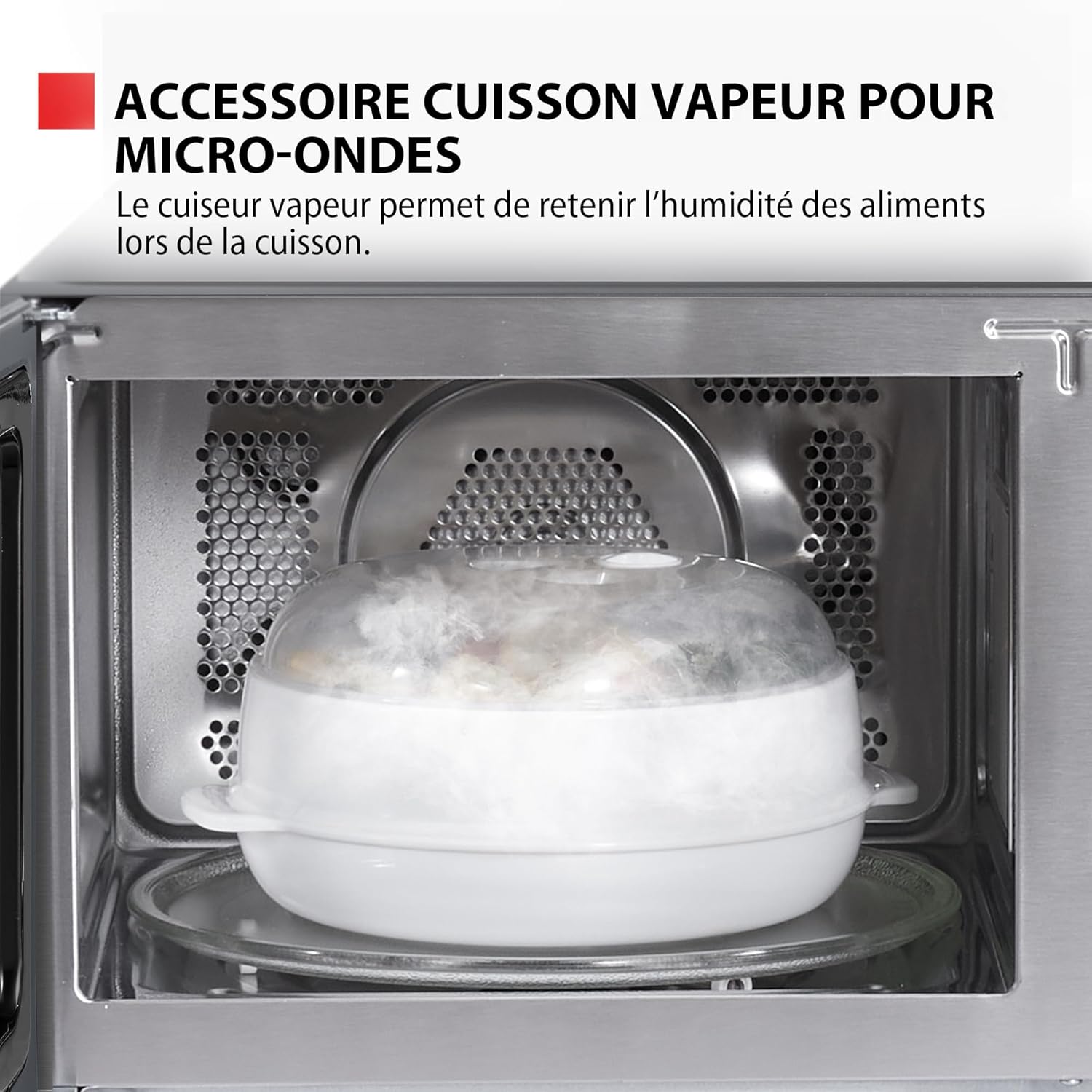 Toshiba MW3-AC26PFI(MG) Four à Micro-ondes 26L Air chaud combiné, 6-en-1 900W avec Cuiseur Vapeur en Gris Morandi, 6 Programmes 10 Niveaux de Puissance, 10 Menus Automatiques