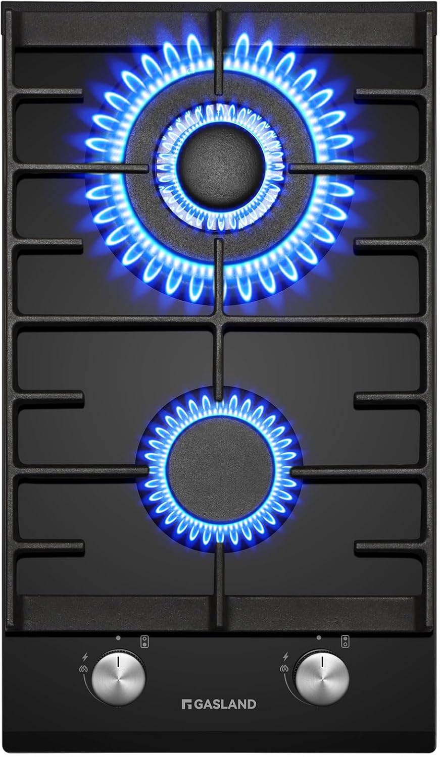 GASLAND GH2805BG1FC Table de cuisson à gaz 5 feux, Cuisinière à gaz avec brûleur wok, Table de cuisson à gaz encastrable, 76cm noir Cuisinière à gaz en verre, Cuisinière à gaz 10,4KW, GPL/NG
