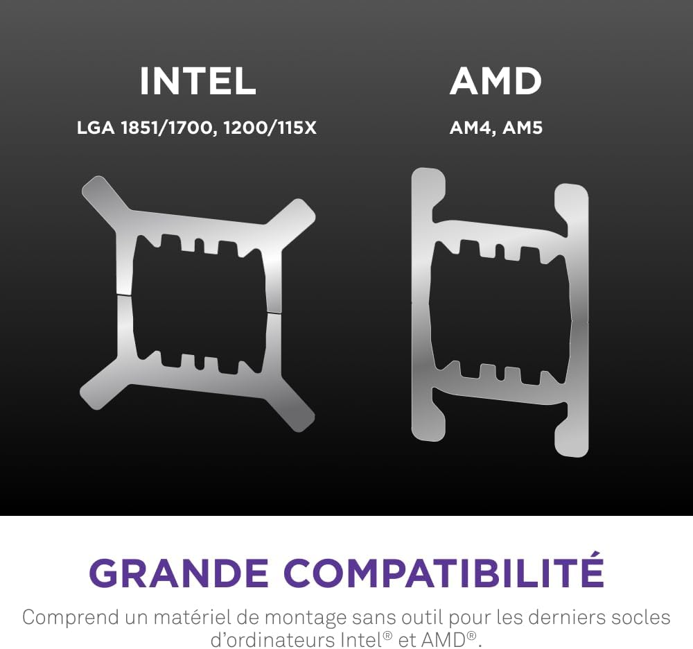 NZXT Kraken Elite 280 RGB - Refroidisseur de liquide CPU AIO - Radiateur 280mm - Ventilateur F280 RGB - IPS LCD 2,72 personnalisable - Turbine Pump - LGA 1700 1200 115X 1851 / AM5 AM4 - Noir