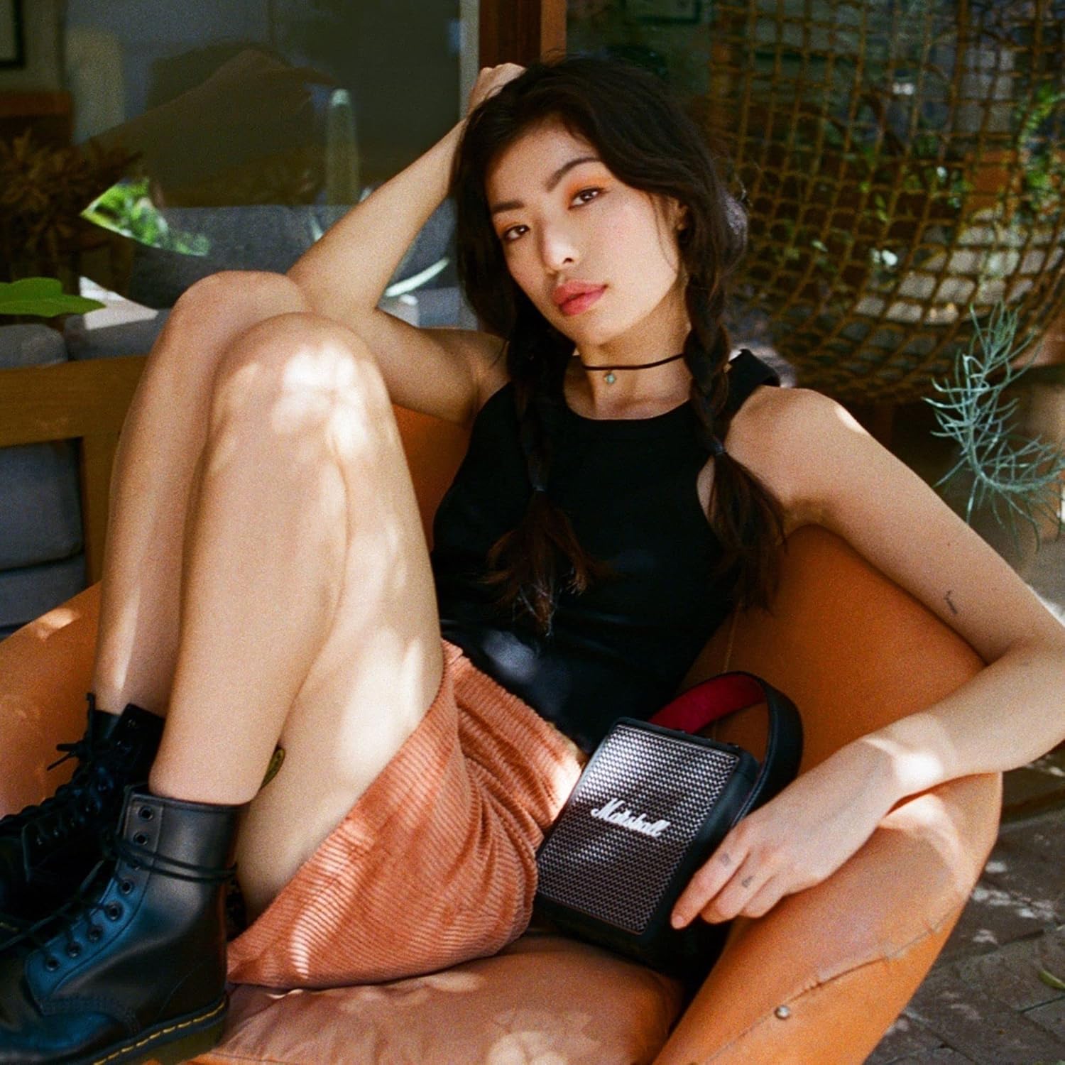 Marshall Stockwell II Enceinte Bluetooth Portatif - Noir et Laiton[Exclusif Amazon]