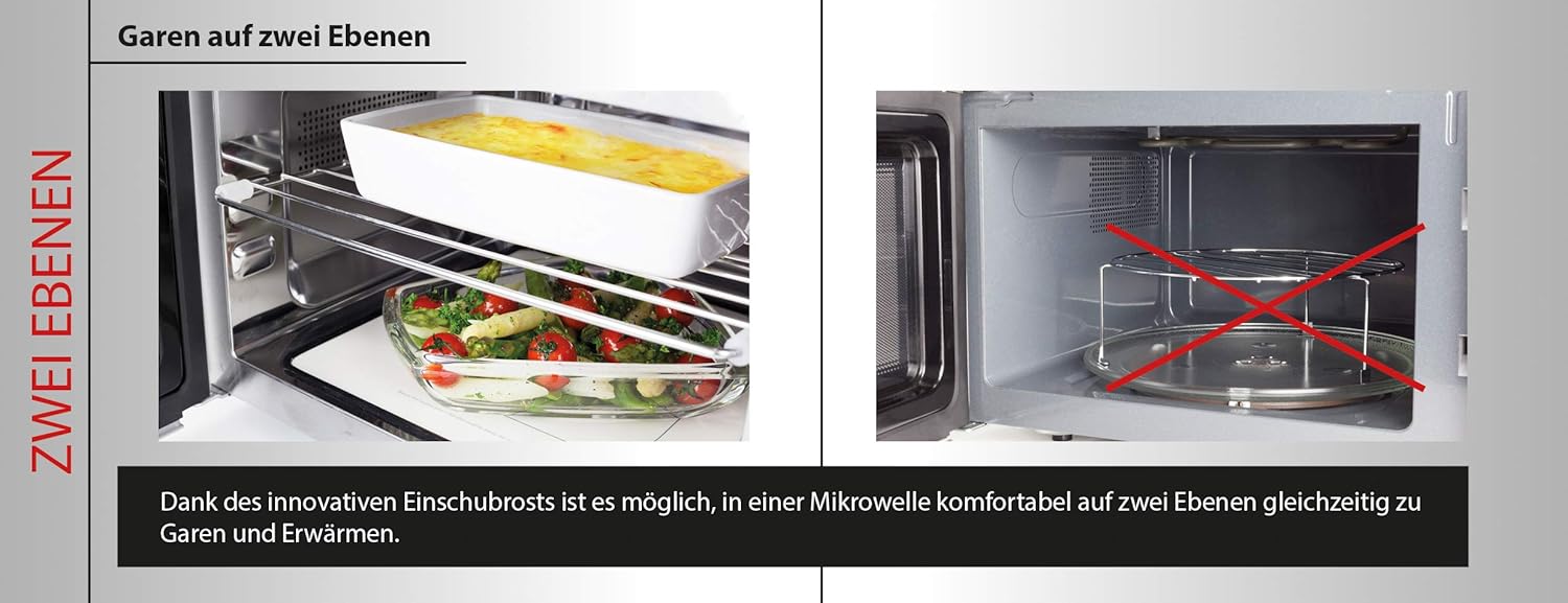 Caso Micro-ondes MG Ceramic Menu 2 in 1 20 l Edelstaahl