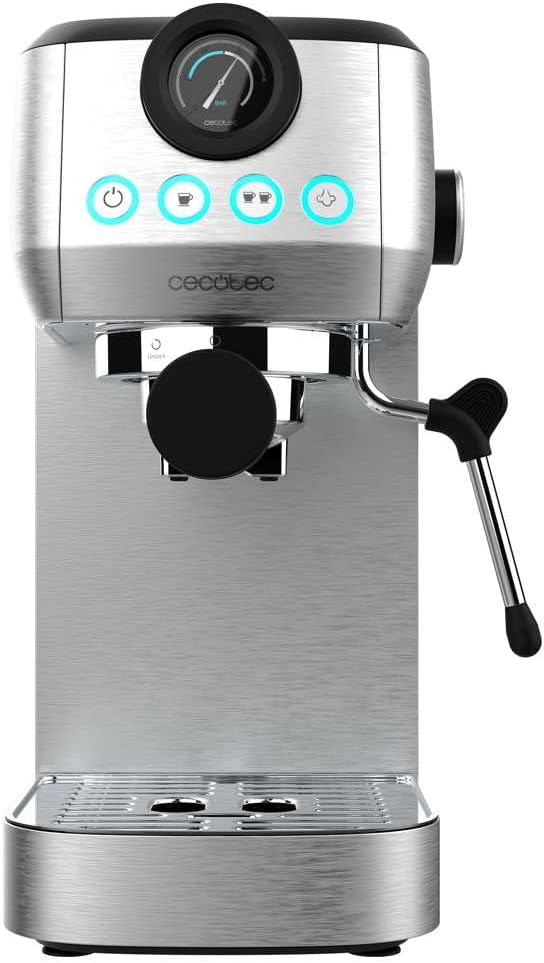 Cecotec semi-automatic espresso machine Power Espresso 20 Steel Pro Latte. 1350 W, Thermoblock, ForceAroma technology with 20 bars, full milk tank, instant cappuccino, cup warmer, double