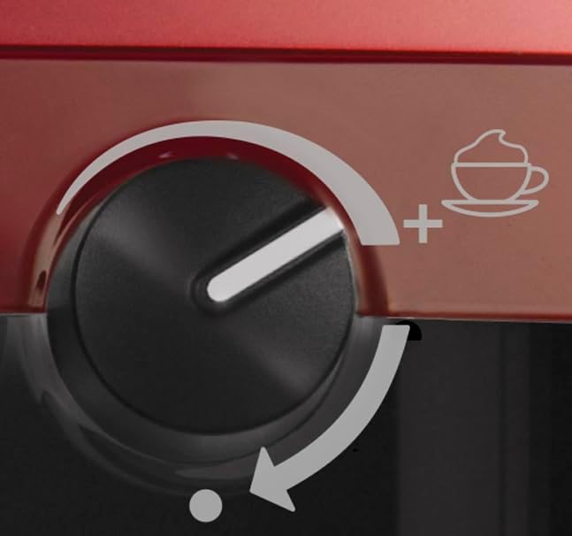 Breville Prima Latte 3-in-1 machine à café espresso, latte et cappuccino | pompe professionnelle 15 bars et mousseur à lait | rouge