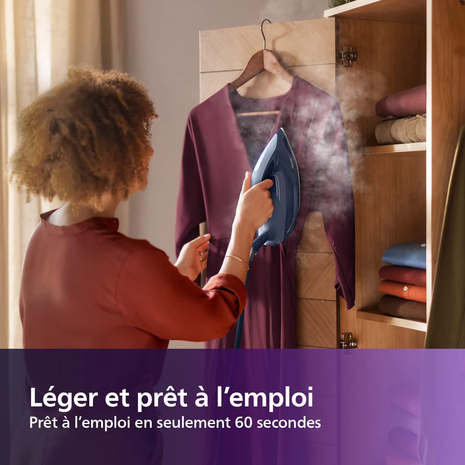 Philips Domestic Appliances PerfectCare Série 8000 PSG8140/80 Centrale Vapeur, sans réglage, Vapeur Automatique, 8,5 Bar, Effet Pressing jusqu'à 700g Noir/Or