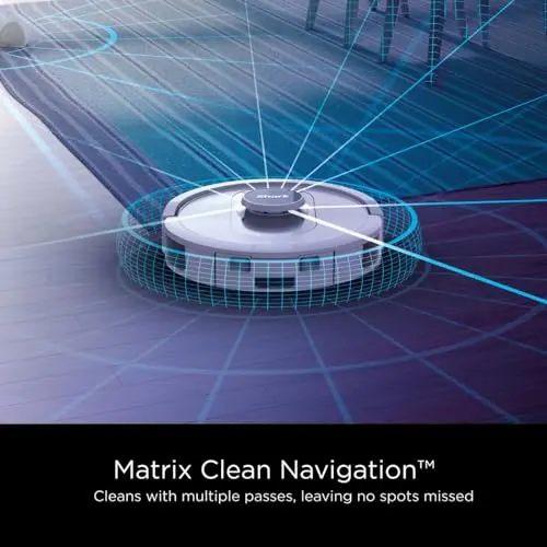 Shark RV1001AE IQ Robot Self-Empty XL, Robot Vacuum with IQ Navigation, Home Mapping, Self-Cleaning Brushroll, Wi-Fi Connected, Works with Alexa, Black