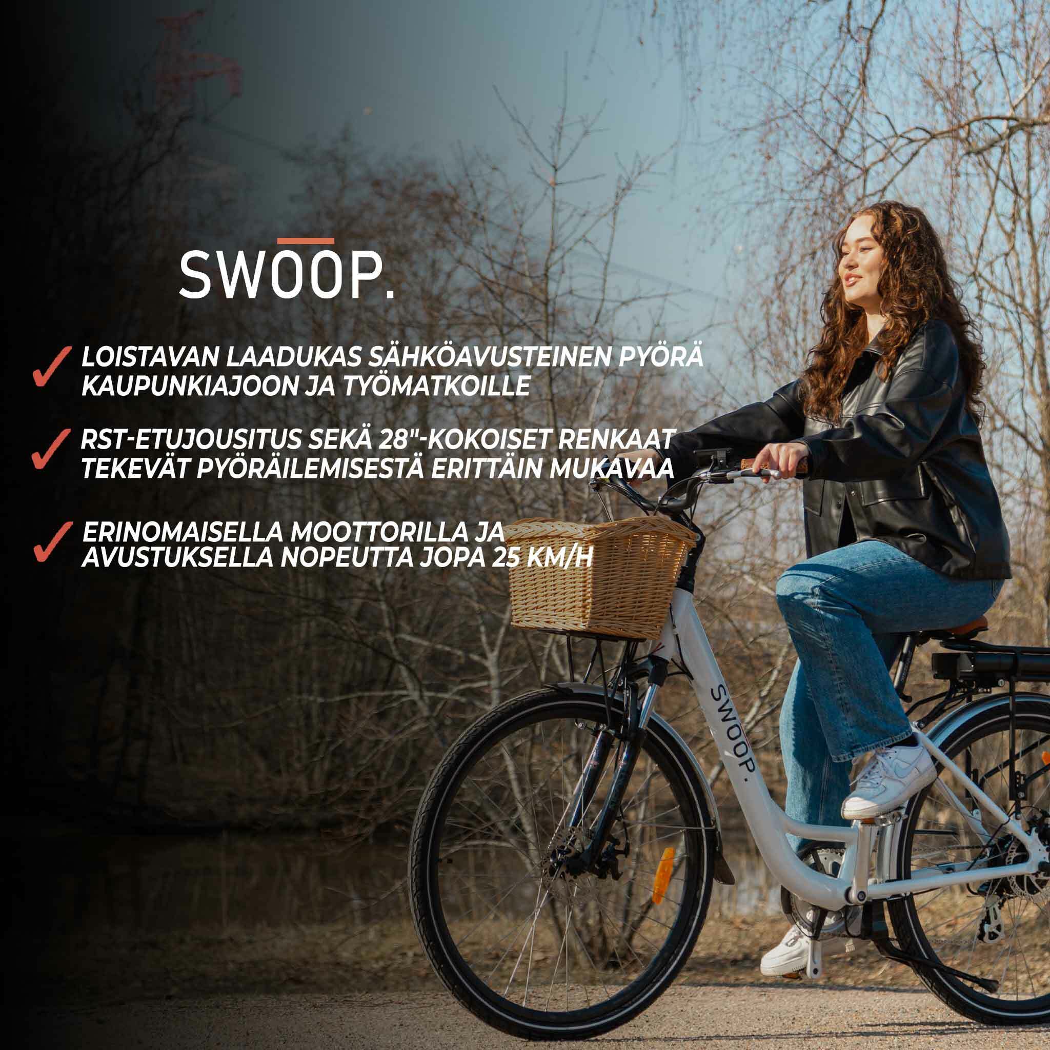 Swoop Elektrofahrrad City, Damen 28