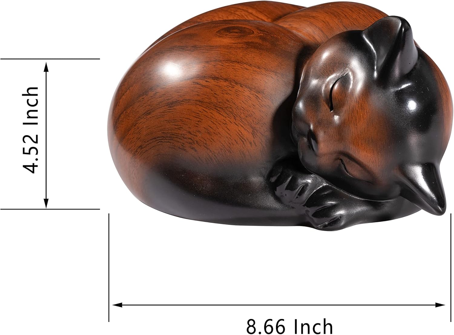 Kriss Art Urne pour animal de compagnie, urne de crémation en résine pour chat, urne pour cendres, urne pour petit animal