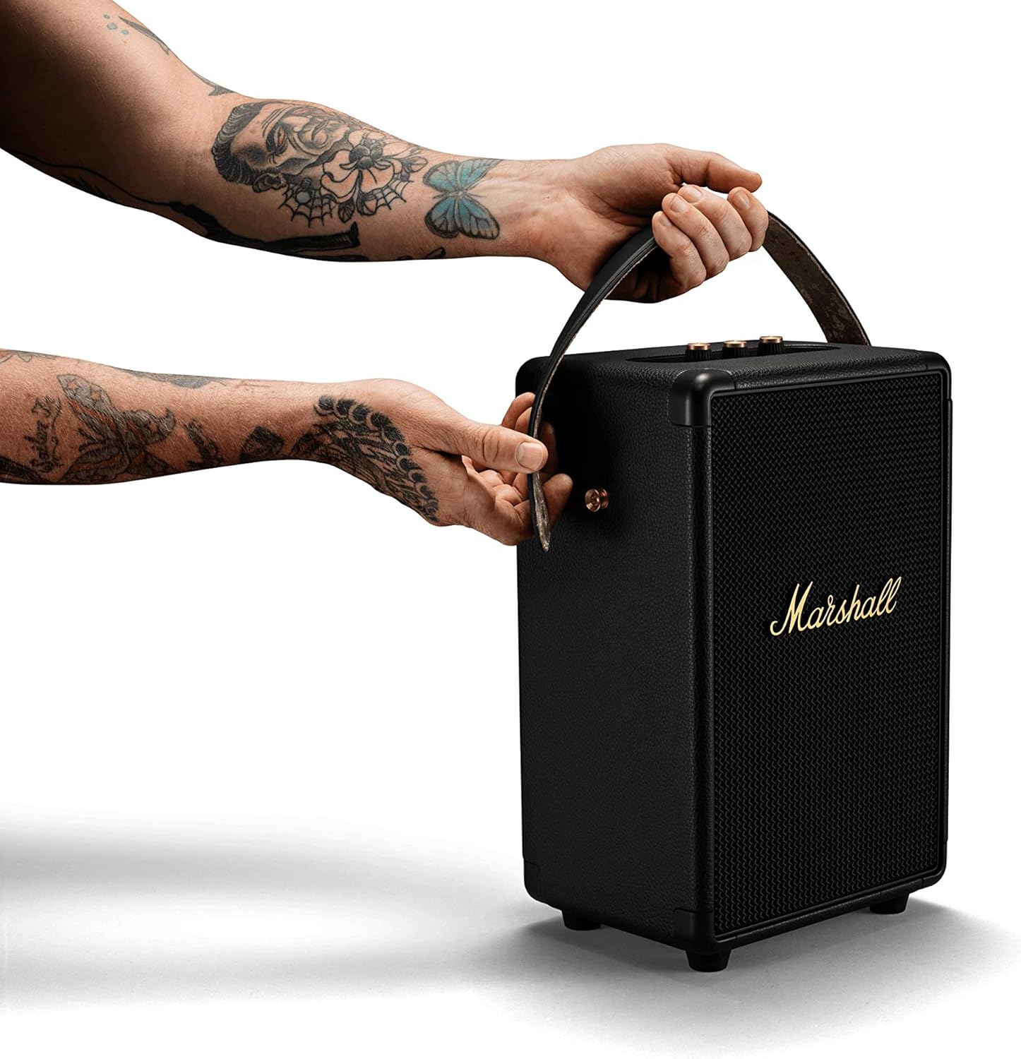 Marshall Stockwell II Enceinte Bluetooth Portatif - Noir et Laiton[Exclusif Amazon]