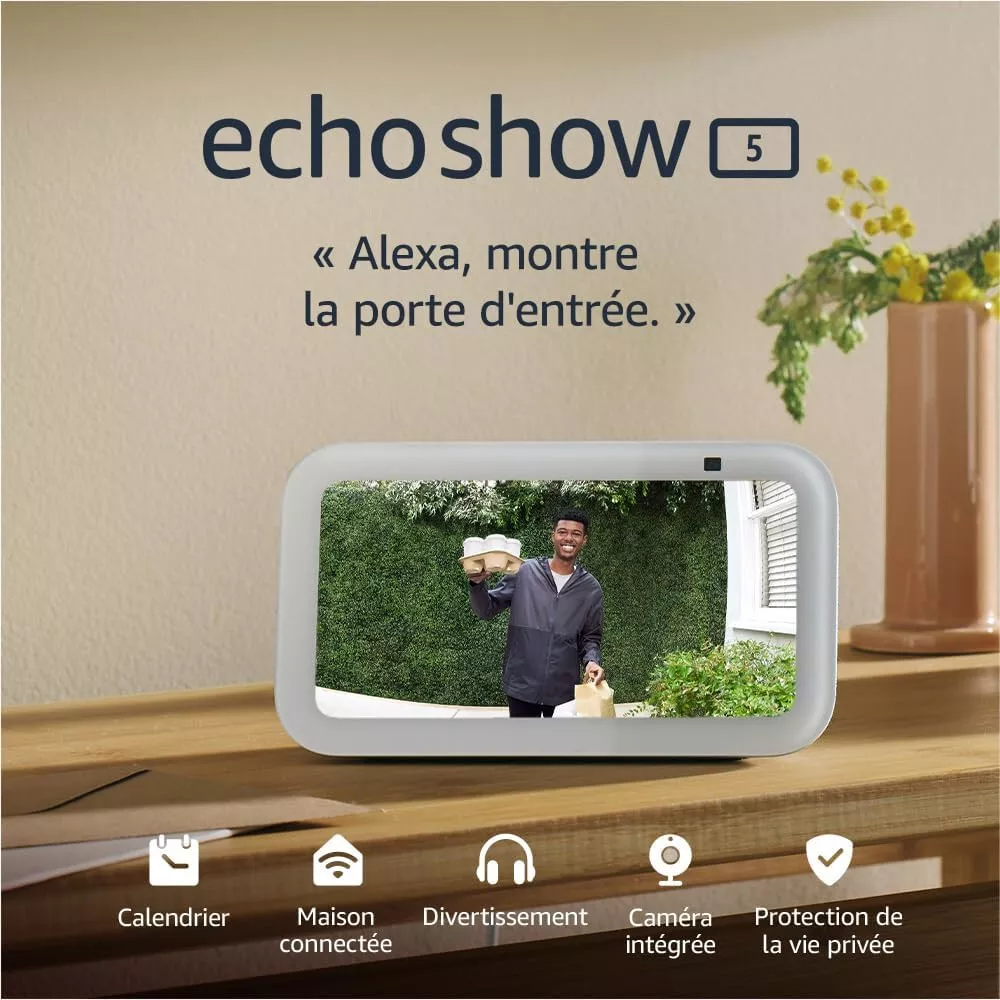 Echo Show 5 (3e génération) | Écran tactile connecté compact avec Alexa
