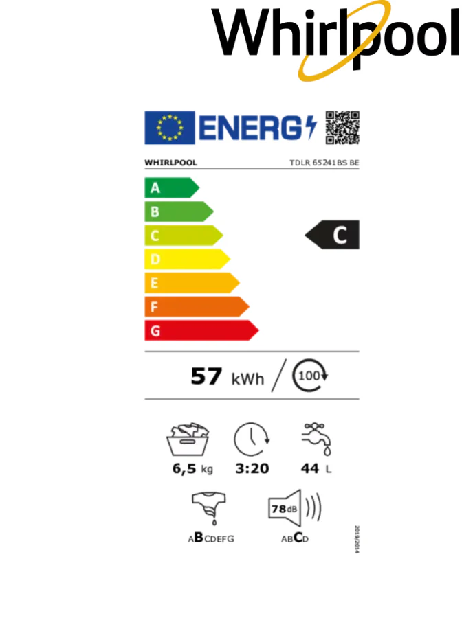 Whirlpool TDLR65241BSBE