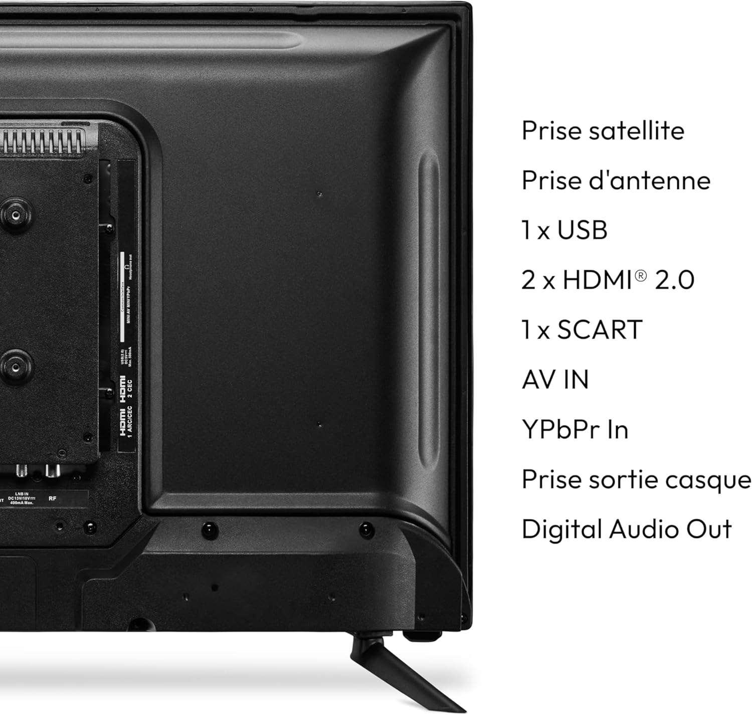 MEDION E14080 (MD 30224) Téléviseur Full HD 100,3 cm (40 Pouces) (Lecteur DVD intégré, récepteur Triple Tuner DVB-T2 DVB-C DVB-S2, 2 x HDMI, VGA, USB, Mediaplayer, CI+)