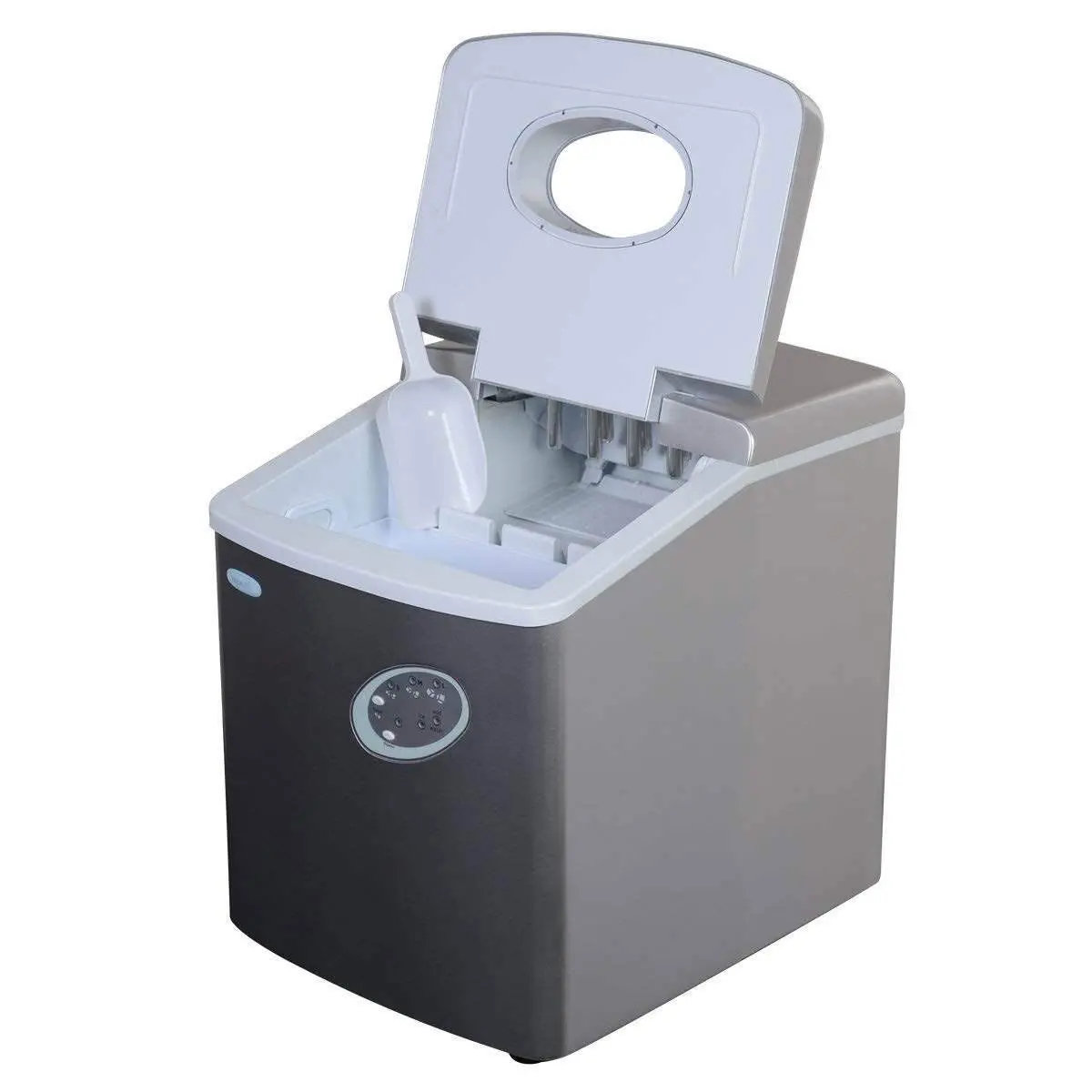 NewAir Counter Top Ice Maker Machine (Black), Compact Automatic Ice Maker, Cubes Ready in 6 Minutes, 28 Pounds in 24 Hours - Perfect for Home/Kitchen/Office/Bar