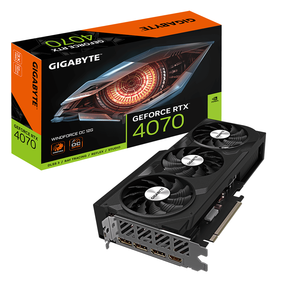 Gigabyte GeForce® RTX 4070 Windforce OC 12G