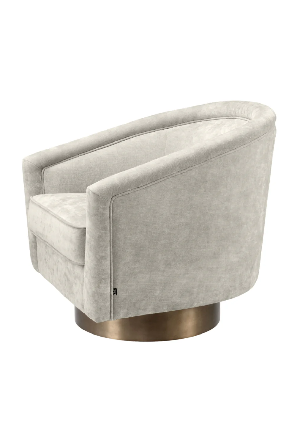 Fauteuil pivotant velours beige | Eichholtz Catene