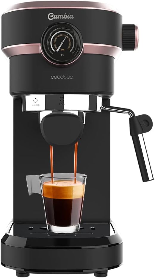 Cecotec semi-automatic espresso machine Power Espresso 20 Steel Pro Latte. 1350 W, Thermoblock, ForceAroma technology with 20 bars, full milk tank, instant cappuccino, cup warmer, double