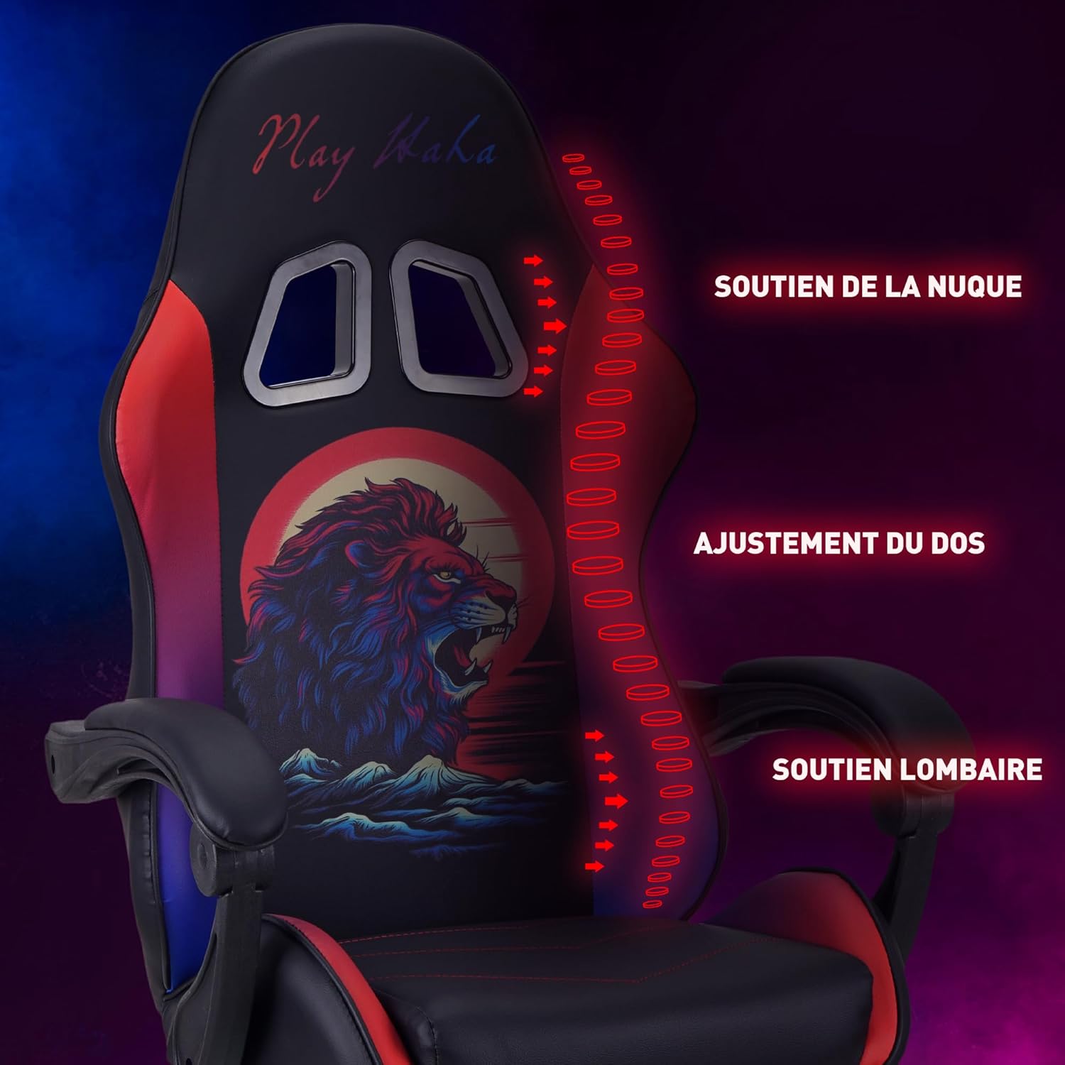 play haha. Chaise de Jeu Chaise de Bureau Chaise pivotante Chaise d'ordinateur Chaise de Travail Chaise de Bureau Chaise Ergonomique Chaise de Course Chaise en Cuir (avec Repose-Pieds)
