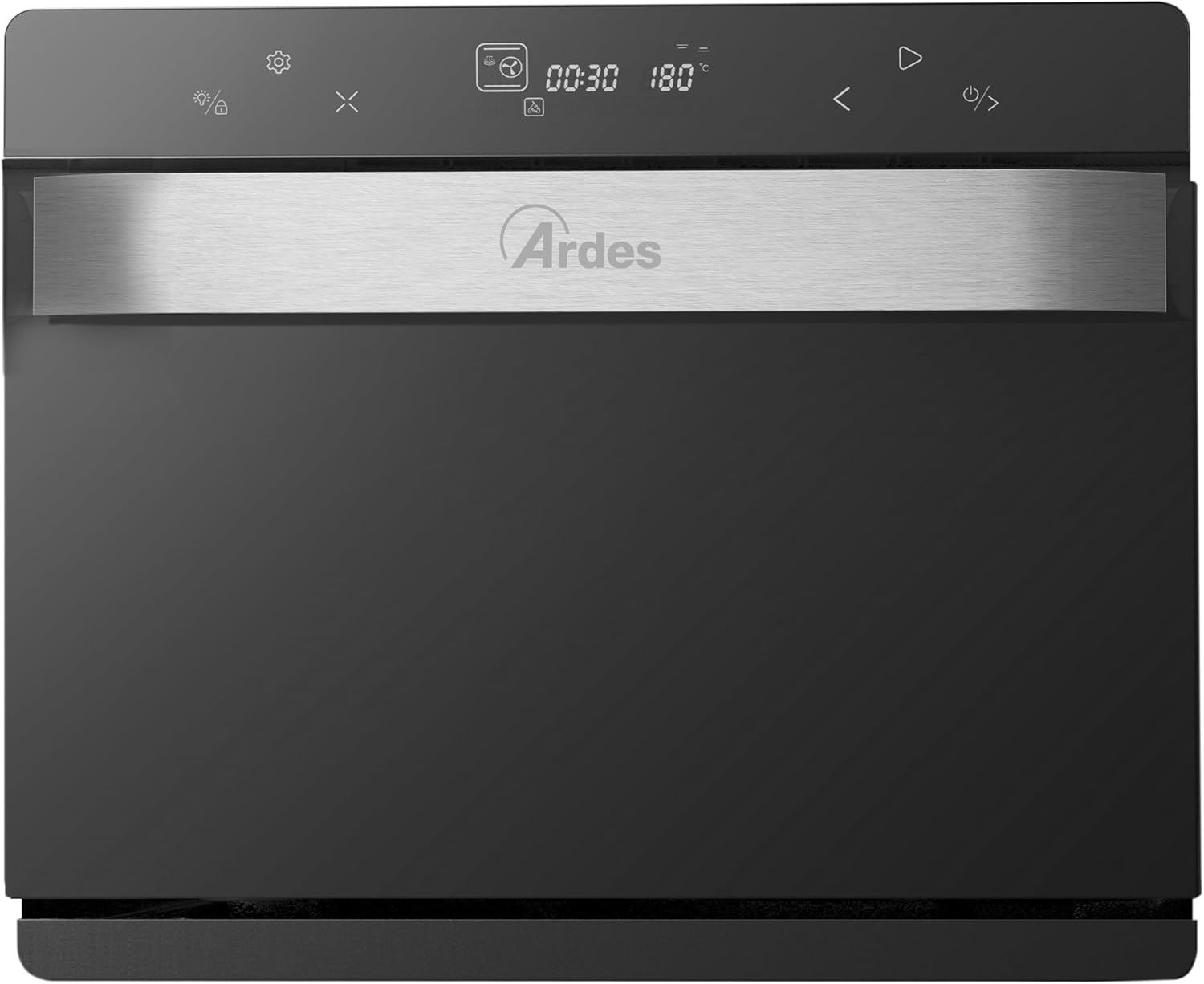 ARDES - AR6440VD Four électrique ventilé Capacité de 31 litres avec lumière interne 9 fonctions de cuisson minuterie double vitrage avec accessoires MIST 400, Noir