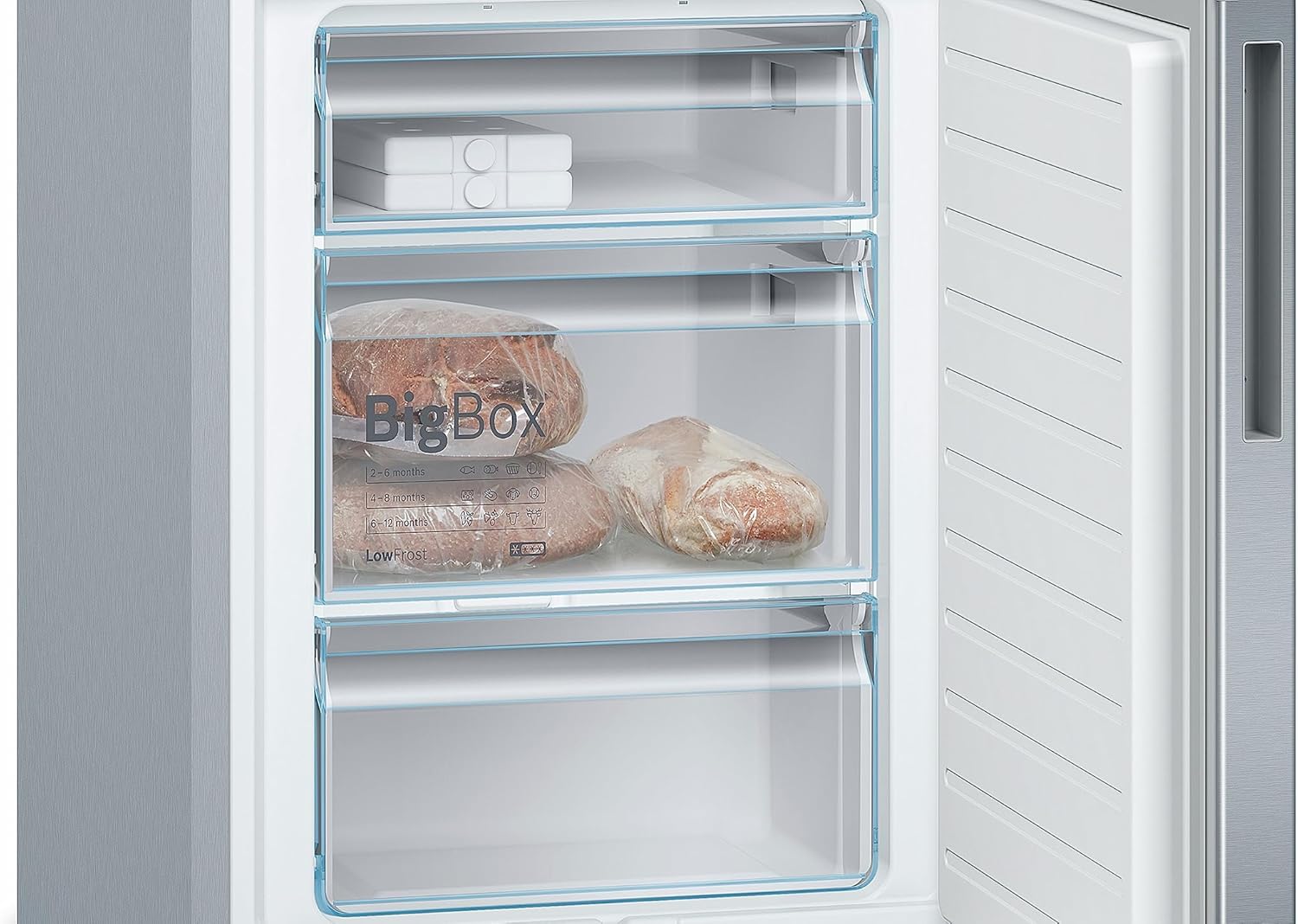 Bosch KGE39ALCA- Série 6, Réfrigérateur combiné pose-libre, 201 x 60 cm, Inox