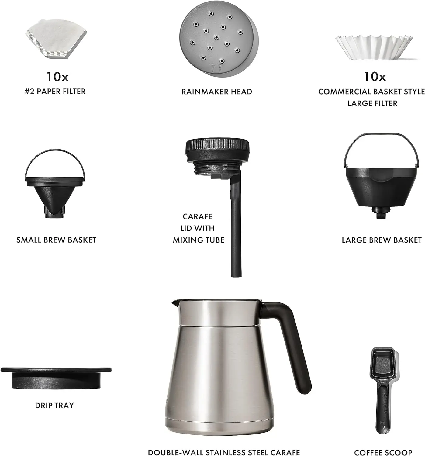 OXO Brew 12-Cup Coffee Maker With Podless Single-Serve Function,Silver