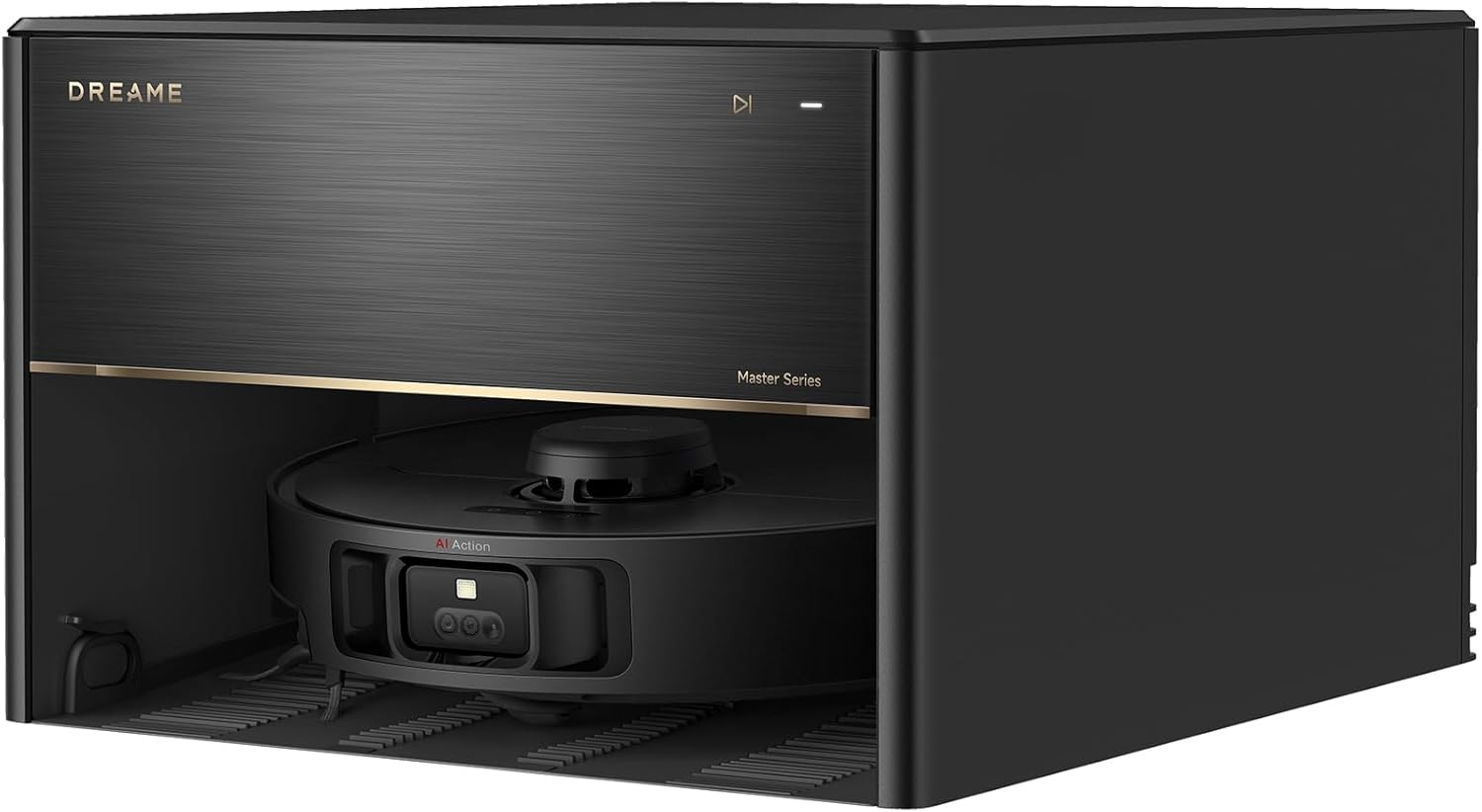 DREAME X40 Ultra Complete Robot Aspirateur avec Serpillière amovible et relevable, Brosse latérale surélevée,12 000 Pa,Serpillière et la Plaque de lavage avec de l'eau chaude à 70 C,Brosses relevables