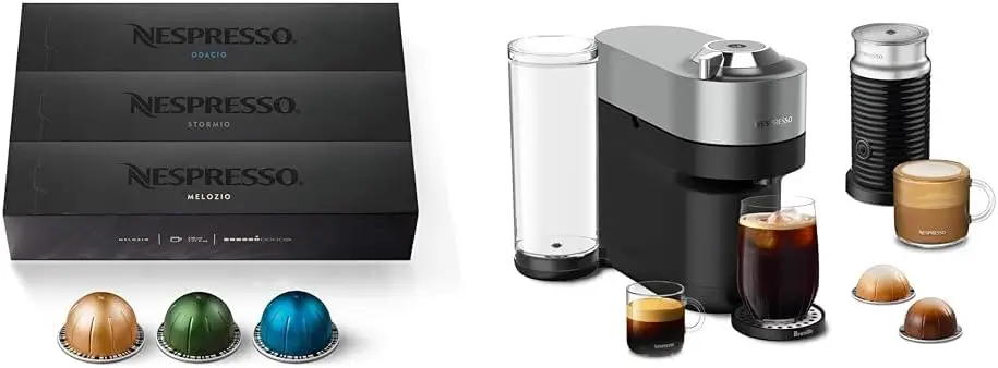 Nespresso Vertuo POP+ Deluxe Coffee and Espresso Machine by Breville, Titan