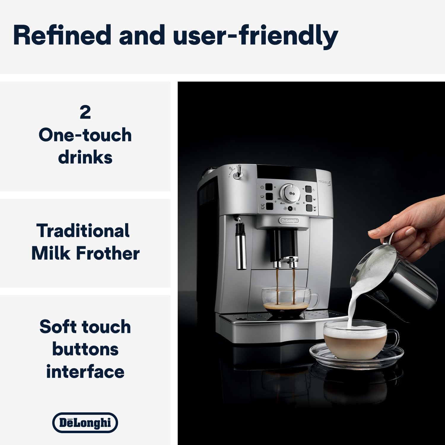 De'Longhi ECAM 22110 SB Cafetière automatique / 1.8L Gris (Import Allemagne)