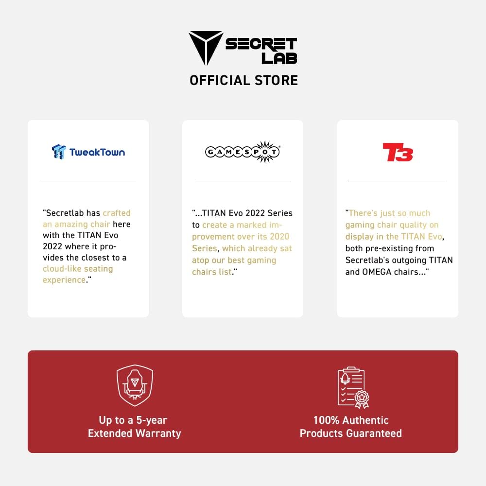 Secretlab Chaise Gaming Titan Evo Cookies & Cream - Ergonomique, Confortable et Inclinable avec Accoudoirs 4D, Appui-Tête Magnétique et Support Lombaire Intégré à 4 Directions - Gris - Tissu