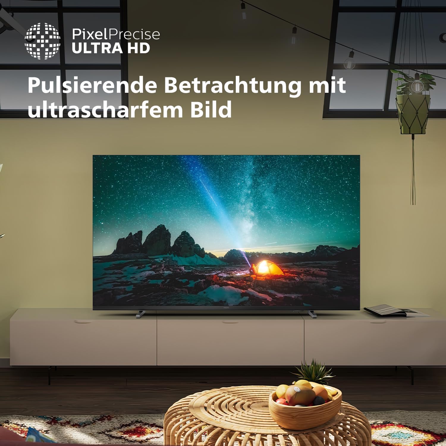 Philips 50PUS7609 Smart TV LED 4K - Écran 50 Pouces avec Plate-Forme Pixel Precise Ultra HD Titan OS et Son Dolby Atmos, Fonctionne avec Alexa et l’Assistant Vocal Google - Gris Anthracite