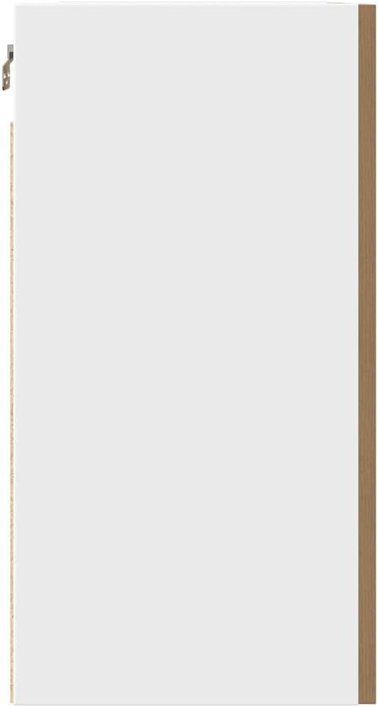 vidaXL Armoire à Micro-Ondes Placard Armoire de Rangement Meubles de Cuisine avec 4 Etagères Intérieur Maison Gris Béton 60x57x207 cm Aggloméré