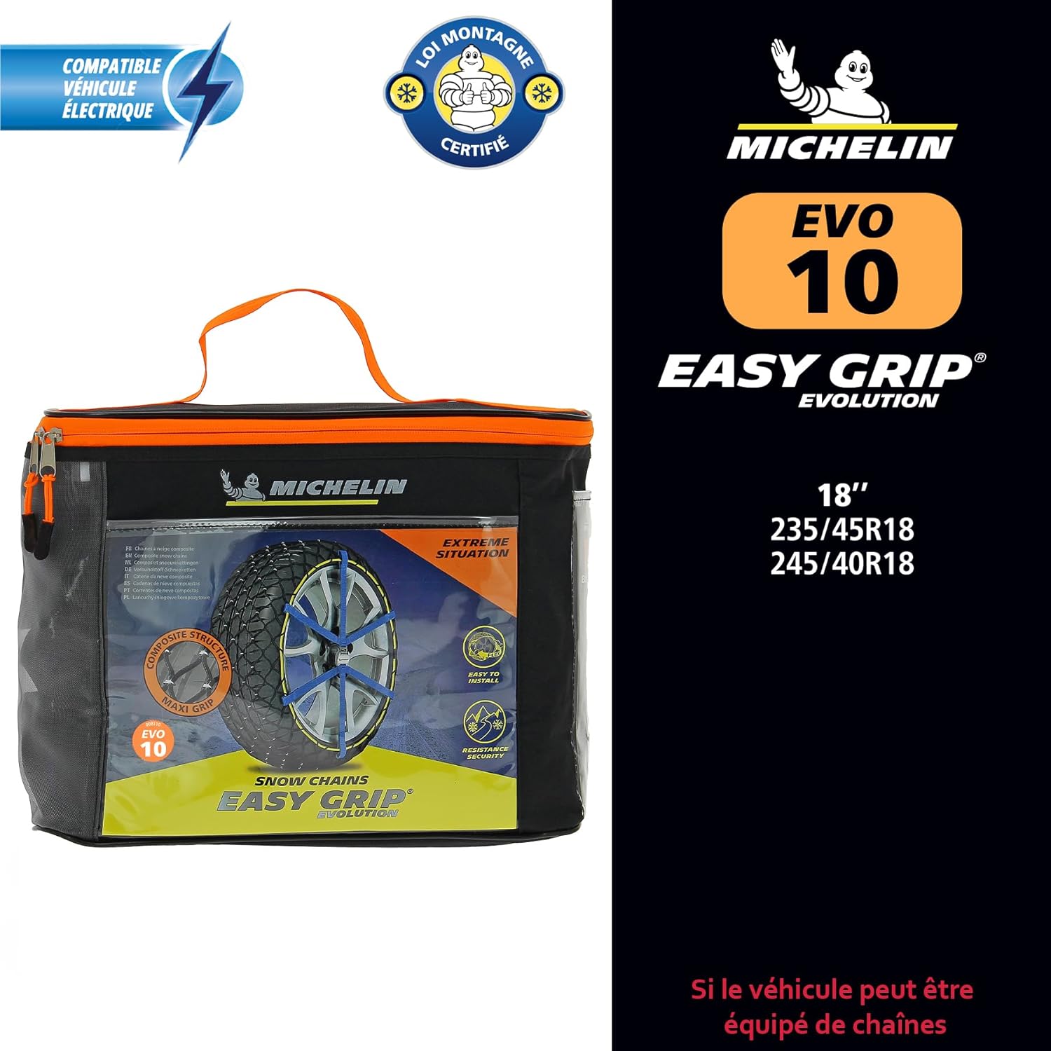 Michelin 008307 Easy Grip Evolution Chane à Neige Composite, EVO 7