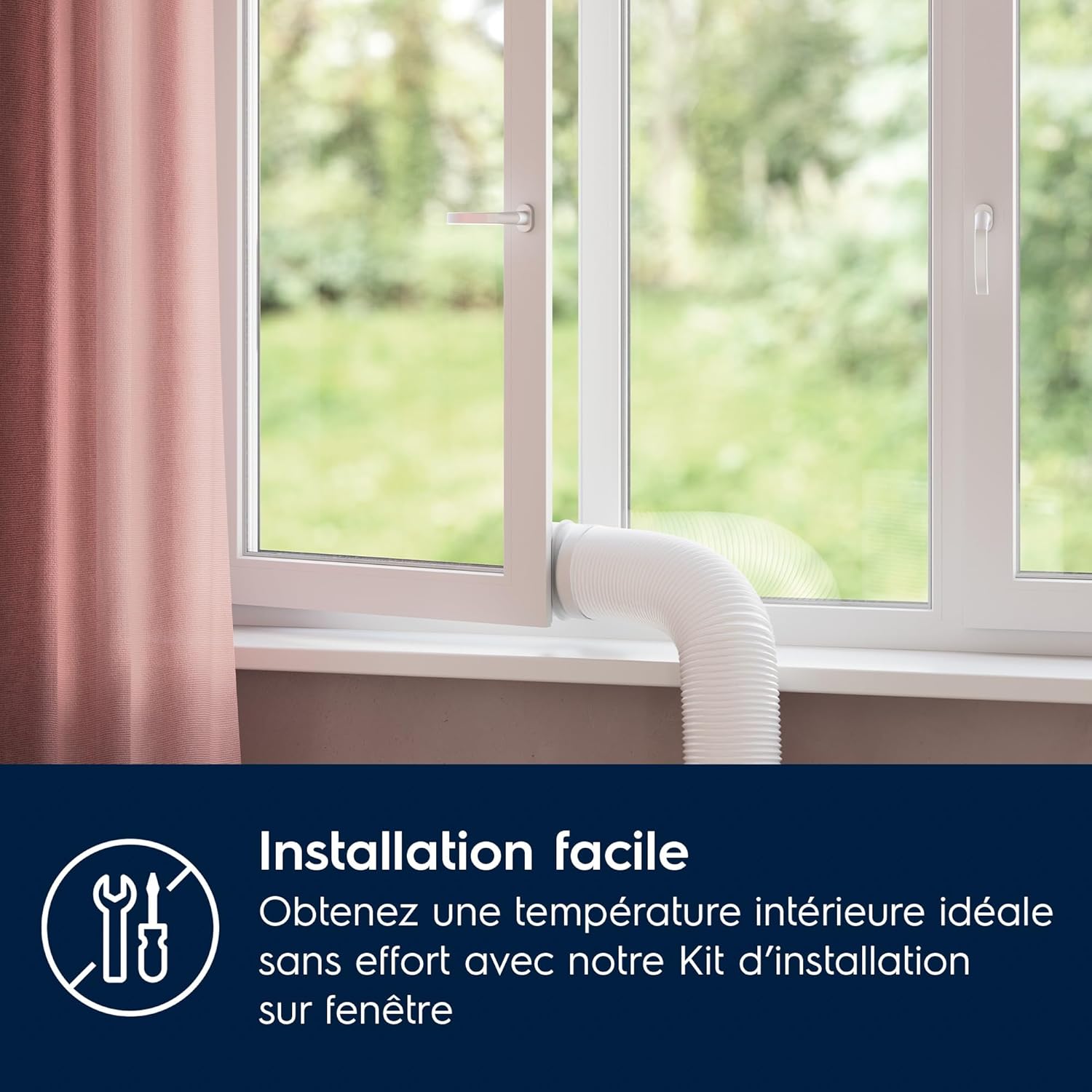 Electrolux Comfort 600 transportable AC BTU 9000, EXP26U338CW, Climatiseur Portable, 2,6 KW, Mode Silencieux, Fonction 3-en-1, WiFi, Affichage LED, Télécommande Intuitive, Blanc