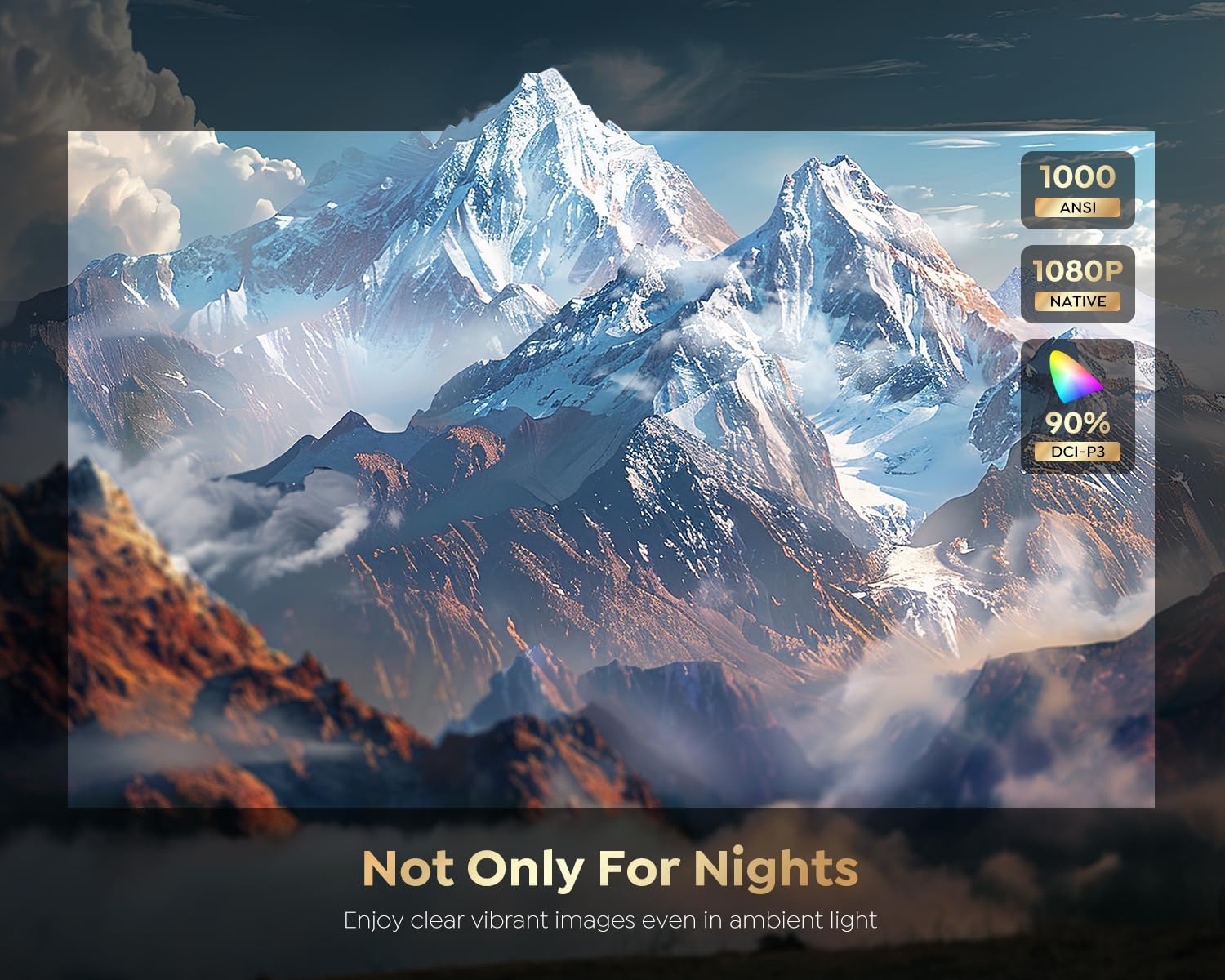 【1200 ANSI/Google TV】 Vidéoprojecteur 4K Netflix Officiel, Auto Focus/Keystone Projecteur 4K WiFi6 Bluetooth Full HD 1080P, Contrôle Vocal, Zoom 50% Projecteur Vidéo de Jour Home Cinéma/PPT/Extérieur