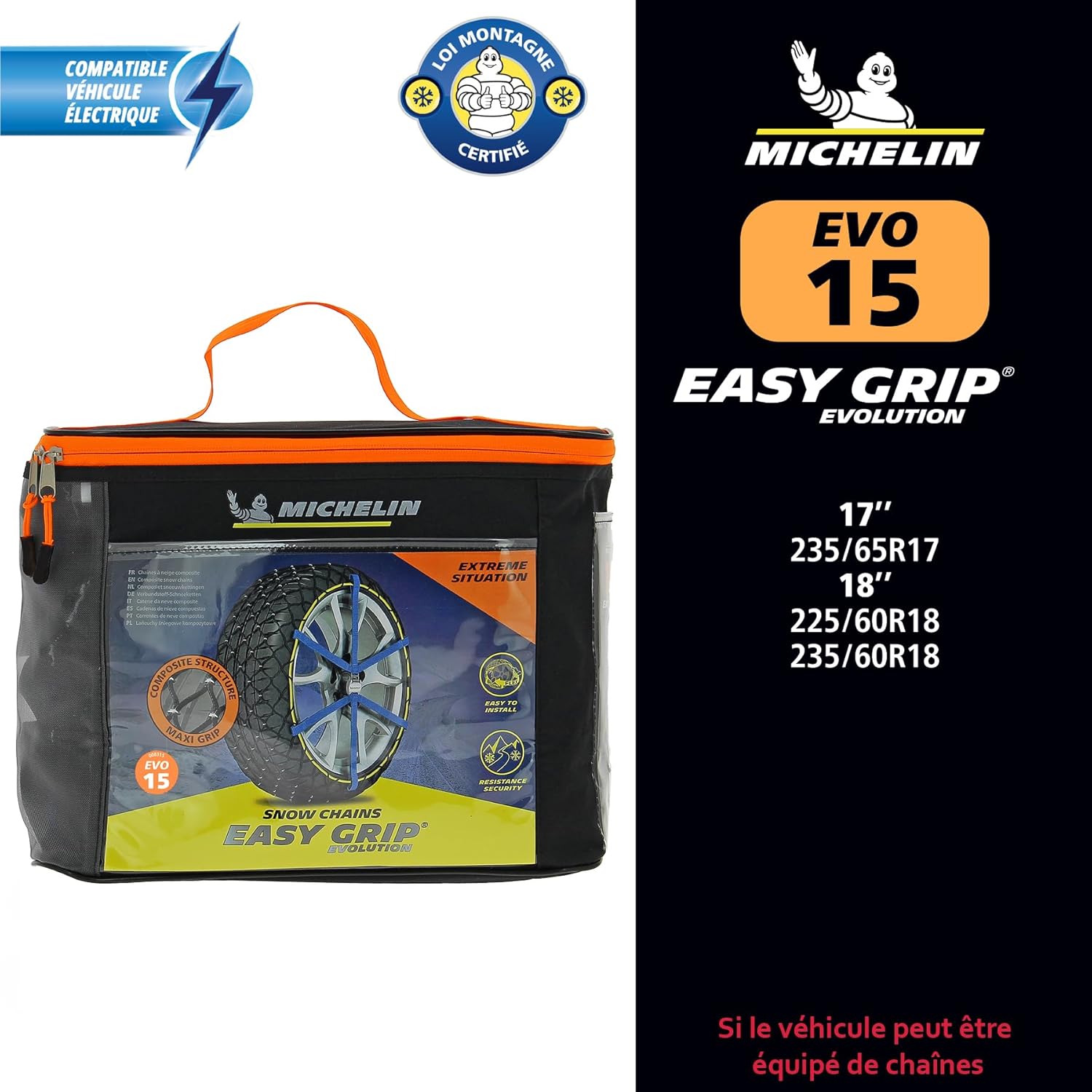 Michelin 008307 Easy Grip Evolution Chane à Neige Composite, EVO 7
