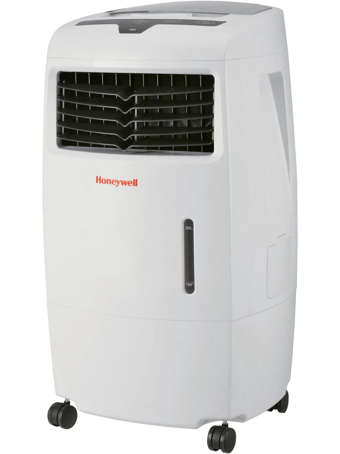 Honeywell 500 CFM Indoor Portable Evaporative Cooler for Bedroom, Living Room, Den, Covered Patio, and Garage, 120V, Swamp Cooler with Fan, Humidifier, Carbon Dust Filter & Remote Control, White