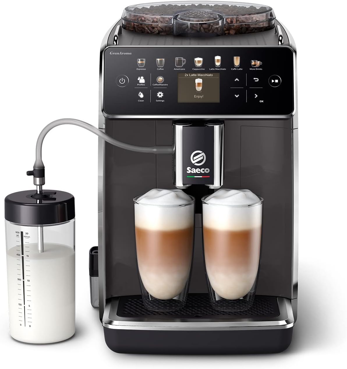 Saeco SM6580/10 Machine Espresso automatique - Noir brillant