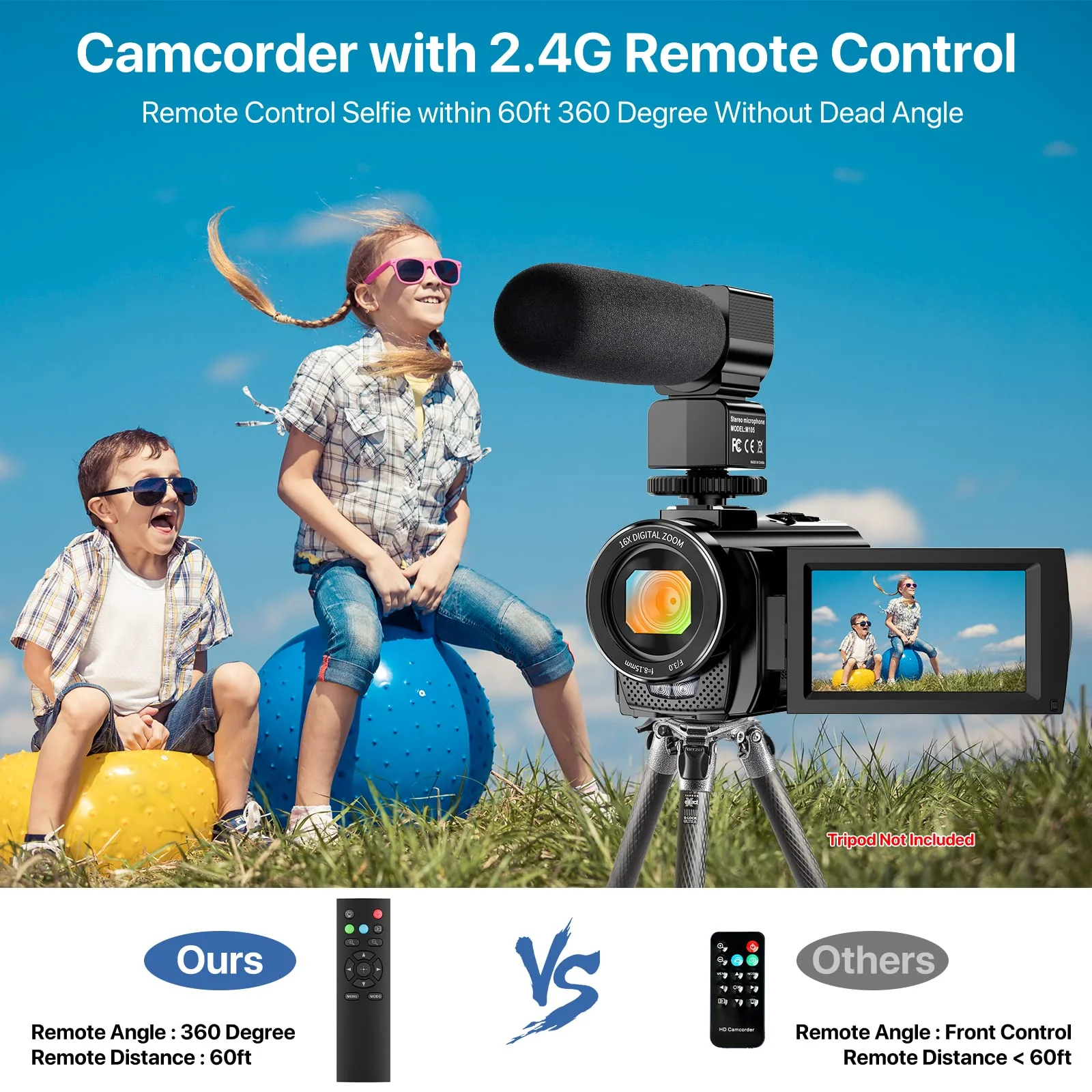 Video Camera YouTube Vlogging Camera Recorder FHD 1080P