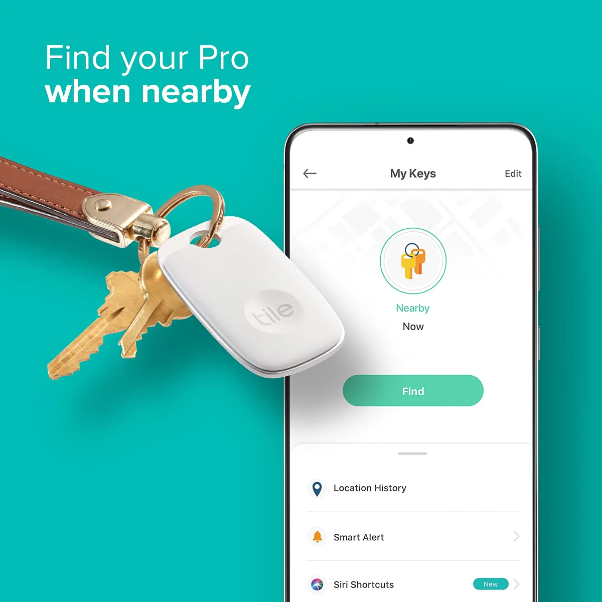 Tile Pro 4-Pack | Powerful Bluetooth Tracker, Keys Finder and Item Locator