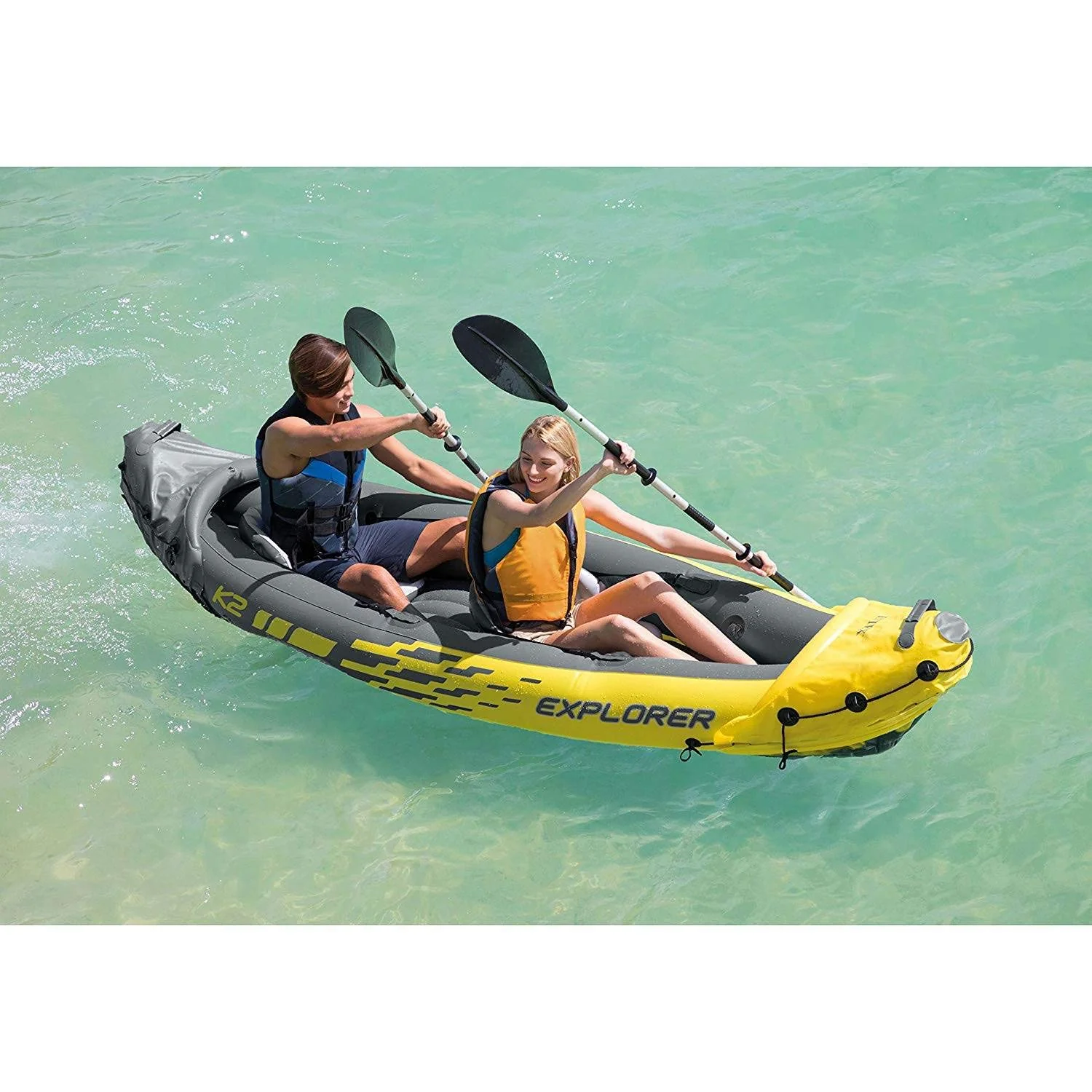 Intex Explorer K2 2 Person Inflatable Kayak Set
