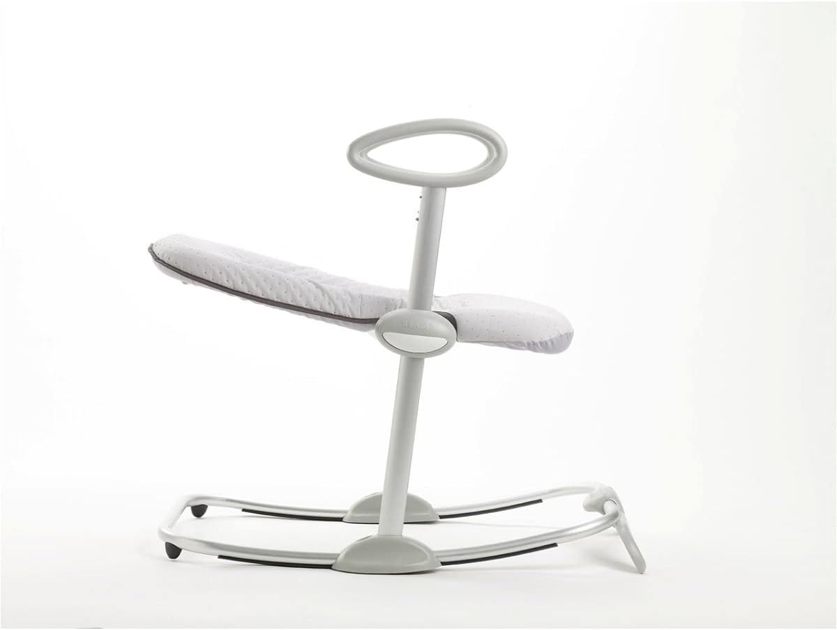 Béaba, Transat Up & Down IV, Transat Réglable en Hauteur, Unisexe pour Bébé et Enfants, 3 Positions d'Inclinaison, Harnais Sécurité 5 Points, Réducteur de Naissance, Gris minéral et miel