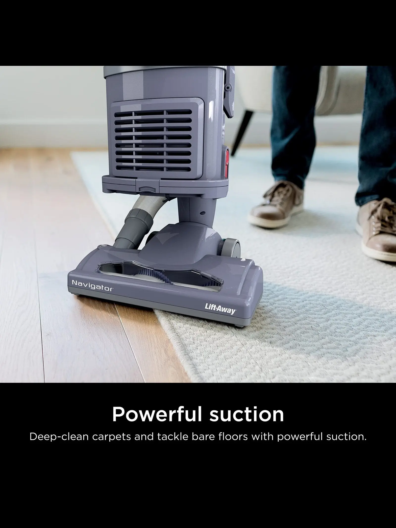 Shark NV352 Navigator Lift Away Upright Vacuum, Hepa Filter, Anti-Allergen Technology, Swivel Steering, Ideal for Carpet, Stairs, & Bare Floors, with Wide Upholstery & Crevice Tools, Lavender